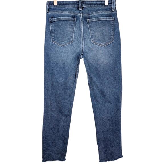 Evereve Ever Straight High Rise Fit Jean  Raw Edge Hem Size 28 - Picture 3 of 8